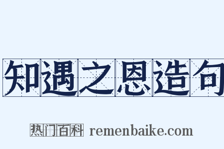 知遇之恩造句是什么意思的图片